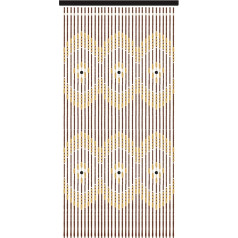 Wooden Beads Curtains Cord Beads Curtain for Doors, Wooden Beads Door Living Room Divider Retro Style Dividers Cabinets Curtains Handmade 90 x 180 cm 35.4 x 70.8 Inches