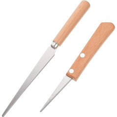2 Pieces Wooden Handle Deburring Craft Art Deburring Pottery Sculpture Ceramic Polymer Clay Sculpture Sculpture Modelling