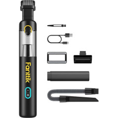 Fanttik Slim V8 Mate Battery Car Vacuum Cleaner with High Power, 12000 Pa/30 AW, RobustClean™ Portable Vacuum Cleaner with Flexible Hose and Pet Brush for Car Interior Cleaning