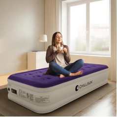 CHILLSUN 16 Inch Air Mattress for 1 Person with Electric Pump Air Bed Self-Inflating Inflatable Bed Guest Bed Inflatable