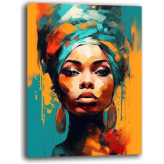 Printerland Modern Painting for Women Yellow Light Blue Modern Pictures Living Room Wall Picture XXL Large Print on Canvas Wall Decor Bedroom Kitchen (5.30x40cm)