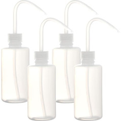 Youngever 4 Stück Kunststoff-Waschflaschen, leere Quetschflaschen, Kunststoff-Quetschflaschen (237 ml)