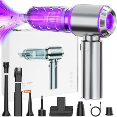Sporvet Battery Handheld Vacuum Cleaner 16000Pa Mini Portable Rechargeable Handheld Vacuum Cleaner with 1 Filter, 6000 mAh Car Vacuum Cleaner for Car, Home, Kitchen, Pet Hair
