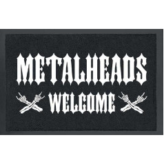 Empireposter doormat with the writing “Metal heads”, size (cm): approximately 60 x 40, everything is said with this doormat High quality, printed doormat for indoor and outdoor use. The rubber edge has grip and fits perfectly to the floor. -