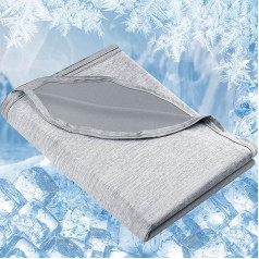 Nigecue Cooling Blanket, Self-Cooling Summer Blanket with Arc-Chill Q-Max > 0.5, Breathable Lightweight Duvet, 2-in-1 Double-Sided Blanket, Sofa Blanket, Cooling Blanket for Sleeping, Grey (200 x 220