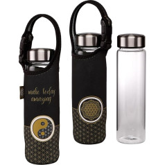 Goebel Water Bottle with Neoprene Cover Ying Yang Black 0.7 L Height 26.5 cm 23-500-63-1
