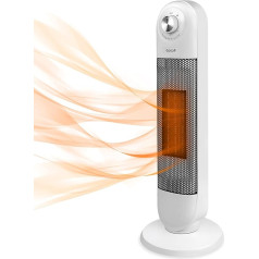 Gotoll Ceramic Fan Heater with Two Heat Settings, Ceramic Electric Heater with 65 Degree Oscillation, Tilt Protection & Overheating Protection, Heating Heater 2000 W
