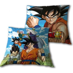 Aymax Dragon Ball Super Cushion with Son Goku, Vegeta, Trunk and Piccolo, 35 x 35 cm
