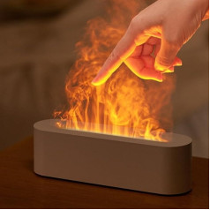 Aroma Diffuser with Flame Effect, 150 ml Humidifier, Fragrance Oil Diffuser with 7 LEDs, Essential Oils Diffuser, Flame Aroma Diffuser, Waterless Automatic Shut-Off for Home, Office, Room Fragrance,