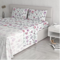 Italian Bed Linen Athena Cotton Duvet Cover Set, Double, Grazia Pink