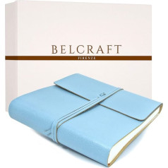 Dolci Baby Album Leather Photo Album Elegant Gift with Gift Box Handmade in Classic Italian Style Aqua