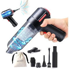 ADPTOYU 3-in-1 Portable Small Cordless Vacuum Cleaner Rechargeable with 9000PA Powerful Suction for Car/Office/Home