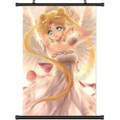 KARMA-X Large 60 x 90 cm SailorMoon Kakemono Scroll Picture Anime Manga Fabric Poster Wall Scroll Poster Wall Decoration Gift Motif: Moon