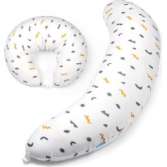 BYRIVER Nursing Pillow, Pregnancy Pillow for Sleeping, Side Sleeper Pillow with Cover, 100 Cotton, Pregnancy Pillow for Side Sleepers, 99 cm