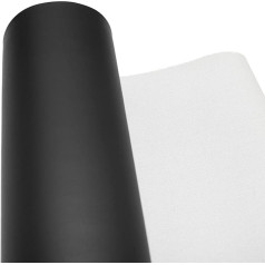 econuk - Faux Leather Ideal for Crafts and Bricolage with Smooth Texture (100 cm x 90 cm, Black)