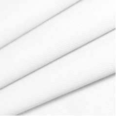 White 100% Cotton Fabric Craft Quilting Bedding Bunting Woven Calico Material (150cm Wide, 10 Metres)