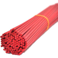 Pack of 50 Fibre Sticks Diffuser Sticks, Essential Oil Aroma Diffuser Sticks (30 cm x 3 mm, Red)