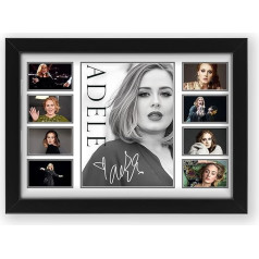 ADELE LIMITED EDITION SIGNED PHOTO PRINT AUTOGRAPH FANS GIFT COLLECTIBLE FANTASTIC FRAMED A4 (30x21cm)