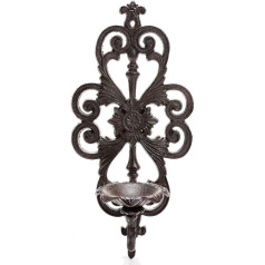 Sungmor Cast Iron Wall Sconce Tea Light Holder Vintage Vine Design Candle Holder Handmade Indoor Outdoor