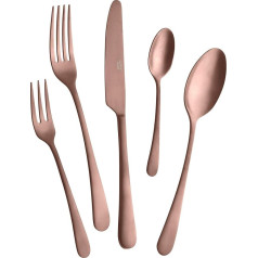 Mulex 200943M/0/20 Astoria Cutlery Set, Chrome Stainless Steel Alloy 18/0 - Satin Copper/Rose Gold
