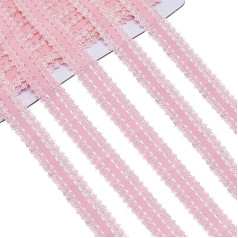 GORGECRAFT 22 Yards elastische Kanten, Stretch-Spitzenbesatz, gehäkelt, Spitzenband, für Heimwerker, Nähen, Basteln, Kleidung, Verzierungen, Geschenkverpackungen, Rosa, 22 Meter