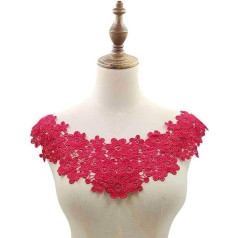 Aeromdale Embroidery Cut-Out Lace Collar Flowers Applique Sew Motif Patches for Sewing Embellishment Accessories Crafts - #A