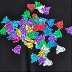 Trimm für Nähen, 60 g gemischte Pailletten, flache Pailletten, 1 Loch, Nähen, DIY-Zubehör for Weihnachtsdekorationen, 1,9 x 1,9 cm