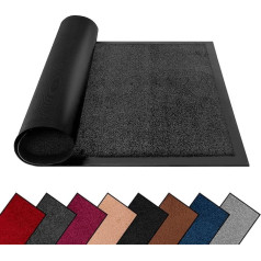 FB FunkyBuys Dirt Trapper Mat - Rubber Mats Washable Lightweight Kitchen Rugs Heavy Duty | Floor Mats (60cm x 80cm, Anthracite)