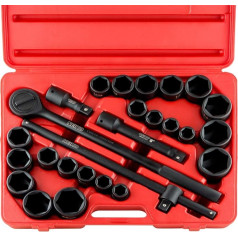 Neiko 02499 eine CR-V DRIVE IMPACT SOCKET SET (27 Stück), 3/10,2 cm