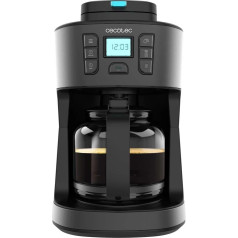 Cecotec Tropfkaffeemaschine Coffee 66 Grind & Drop.1086 W, Klingenmühle, bis zu 12 Tassen, Extremearoma-Technologie, Digitale Tropfkaffeemaschine, aus Edelstahl, mit automatischer Abschaltung