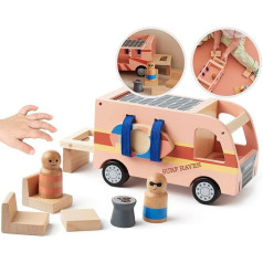 Kid's Concept Car Toy 2 Years – Car Children's Wooden Toy from 1 Year – Wooden Toy 2 Years Wooden Toy from 3 Years – Gift Girls 2 Years – Children's Toy from 2 Years