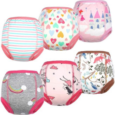 Hubbmx MooMoo Baby Cotton Training Pants Heavy Duty Absorbent Toddler Potty Training Underwear for Baby Girls Boys 2T-7T Rose 3T, pink