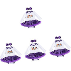 Toddmomy 2 Sets Headband for Romper Outfit Baby Outfits Bow Long Halloween Clothing Festival Skirt Sleeves Girls