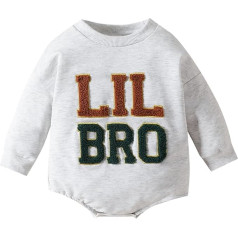 Winmany Matching Outfits for Brothers Big Bro Sweatshirt Trousers Set Lil Bro Romper with Long Sleeves Boys Autumn Winter Spring Clothing