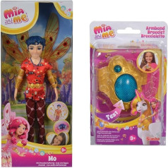 Simba 109480091 - Mia an Me Dressing Doll Mo, Elf with Movable Wings and Legs & 109480101 - Mia and Me Bracelet, Magic Unicorn Bracelet from the Series