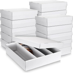 Seajan 16 Pcs Storage Box 3200 Count Trading Card Box White Sports Card Storage Boxes Collectible Trading Card Cases for Gaming Cards, Baseball Football Basketball Hockey Sports Cards