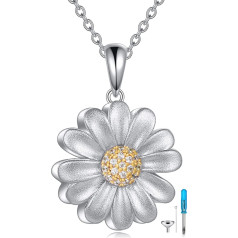 YFN Daisy Flower Necklace Jewellery Gifts for Women Girls Sterling Silver