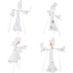 KOMBIUDA 52 Sätze DIY-Material-kit Kinder Schattenpuppenspiel Montagespielzeug Stellen Sie Sich Vor, Sie Spielen Eine Marionette Handpuppen Für Kinder Bastelspielzeug Für Kinder Papier