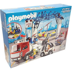 Playmobil 70169 Cargo Hall Mega Set with Fork Stab and Container Truck
