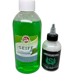 Stencil Stuff Extraction Fluid 125 ml Deduction Cream Stencil / Sketch Transfer + 500 ml Clean Ink Green Soap, a Combination Offer from HAN-SEN GmbH