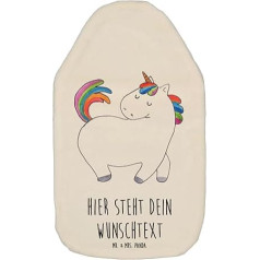 Mr. & Mrs. Panda Personalised Unicorn Hot Water Bottle - Personalised Gifts, Personalised Children's Hot Water Bottle, Children's Hot Water Bottle