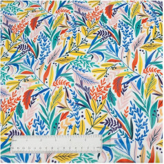 Pre Cut PU Laminate Fabric - Sold by the Metre - Waterproof & Breathable - Ideal for Cloth Nappies & Similar Projects - 1 Metre - Tropical