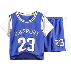 Two-Piece Summer Clothing Outfits for Boys - Casual 2-Piece Set Quick-Drying T-Shirt + Shorts Tracksuit Summer Dress Ink and Oil Painting Set Washable for 1-6 Years