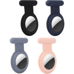 Hidden Airtag GPS Tracker, Airtag for Kids, Elderly, Pets, Clothes Safer than Airtag Watch, Airtag Keychain and Airtag Collar (Black & Blue & Grey & Pink)
