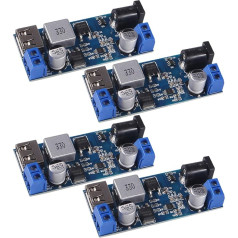 4pcs 12V to 5V 5A USB Power Buck Module Step Down Power Buck Converter Phone Fast Charging Step Down Volt Transformer Voltage Regulator