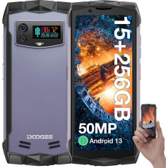 DOOGEE Smini Handy 2023 5G, 4.5 Inch QHD+ IPS Display, 15GB+256GB ROM, 50MP+2MP AI Dual Camera, 3000mAh, Android 13 Phone Shatterproof