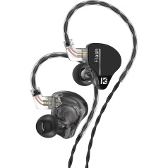 KBEAR Flash Earbuds Wired 3.5mm Plug In Ear Headphones Gaming Earbuds 1DD 1BA Hybrid In-Ear Monitors IEM Earphones with Tangle-Free Cable for Laptop PC Computer