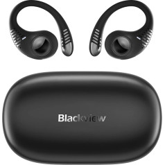 Blackview Open Ear Headphones, Bluetooth Headphones Sport with Ear Hooks, Wireless Bluetooth 5.3 Open Ear Sports Headphones, Dual Microphone, Clear Call, Touch Control, for Running Workout