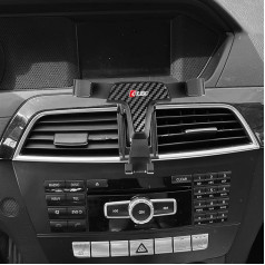 For C Class W204 S204 2011-2015 Mobile Phone Holder, for Vertical Use Only (Carbon Fibre Grain)