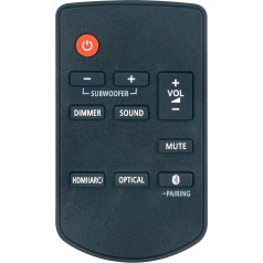 AULCMEET N2QAYC000126 Replacement Remote Control Compatible with Panasonic Soundbar SCHTE180EBK SCHTE180EBS SCHTE180EES SCHTE80PPK SUHTB680 SU-HTB680 SCHTB485EBK SC-HTB485EBK SC-HTB485EB-K